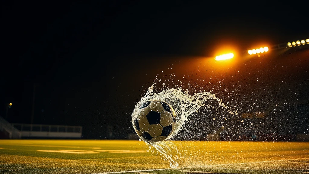 A ball tearing through a sheet of water